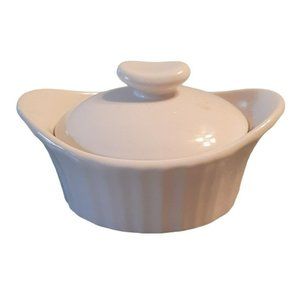 Corning Ware Stoneware Mini Dessert Oval Baker Cassoulet French White 7.7 oz.